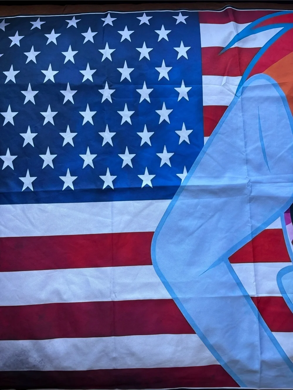 My Little Pony Rainbow Dash American Flag Wall Tapestry - Blue